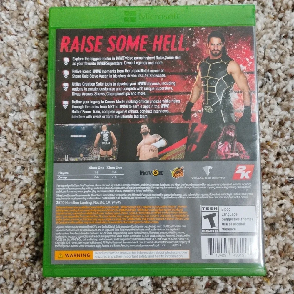 WWE 2K16 (Microsoft Xbox One, 2015) - Picture 2 of 5